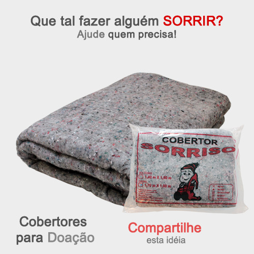 Cobertores para doação